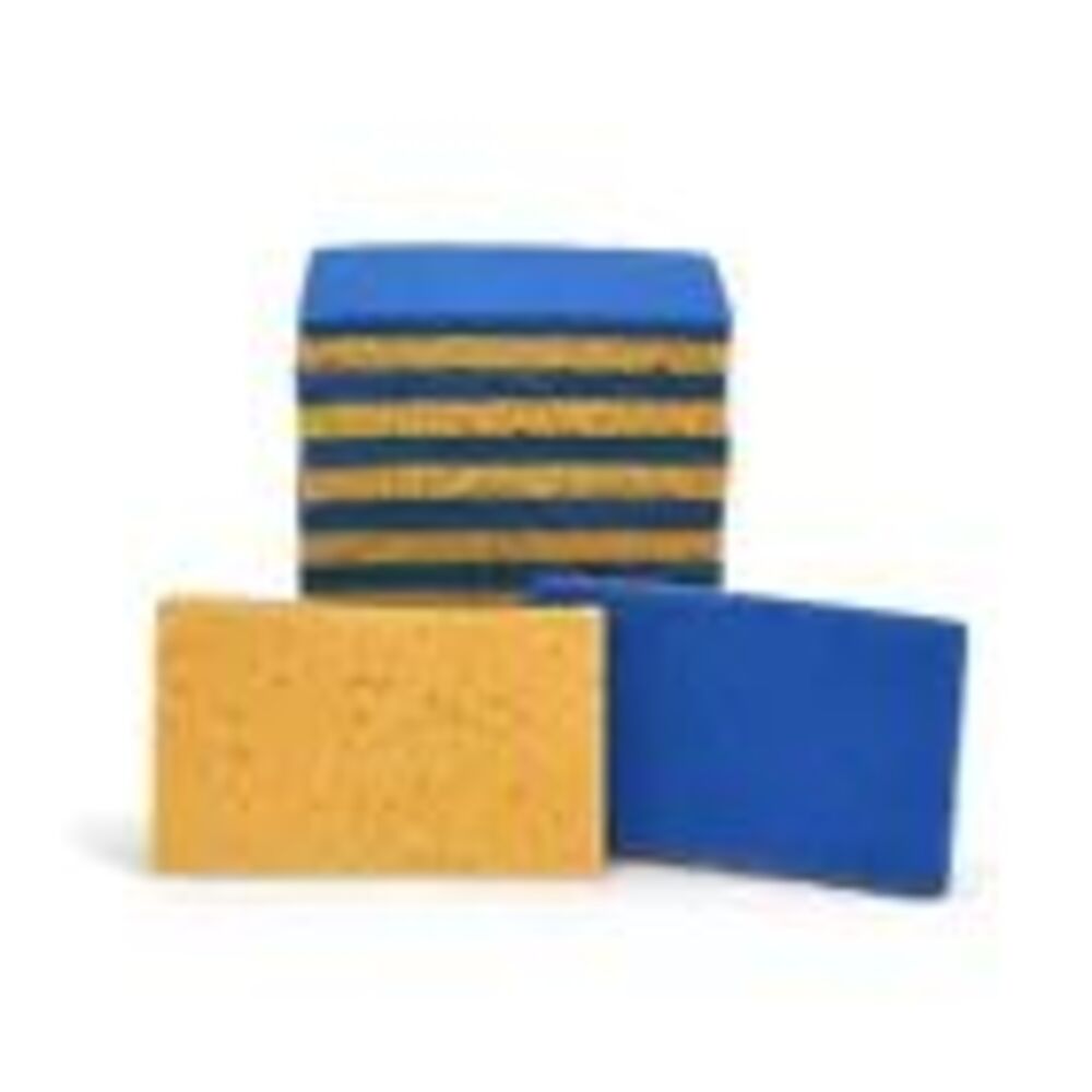 Smart Home Dual Sided Cellulose and Scouring Pad Cleaning Sponges, 10 Pack